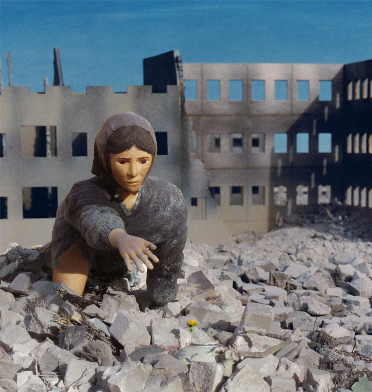 German World War 2 refugee returns home to rubble and wildflower